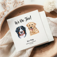 Dog Wedding Cocktail Napkins
