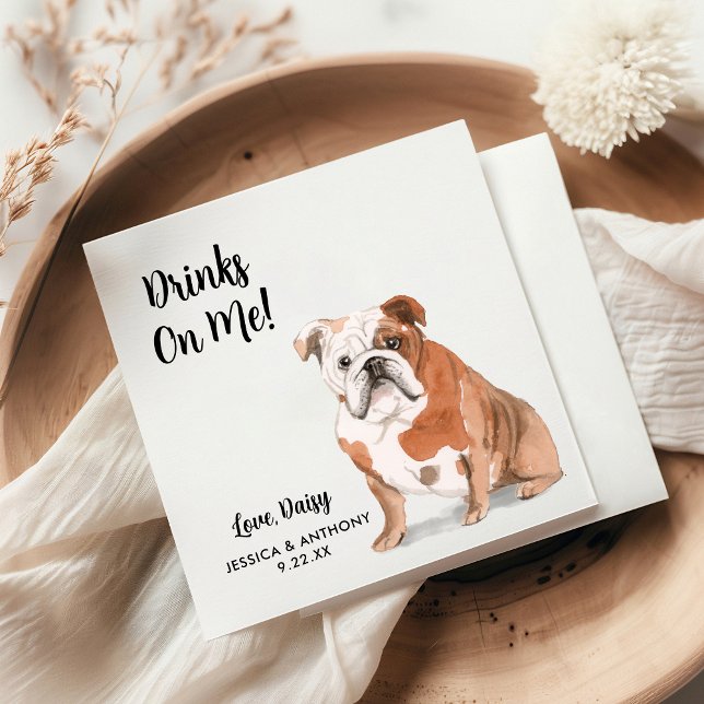 Dog Wedding Cocktail Napkins (Creator Uploaded)