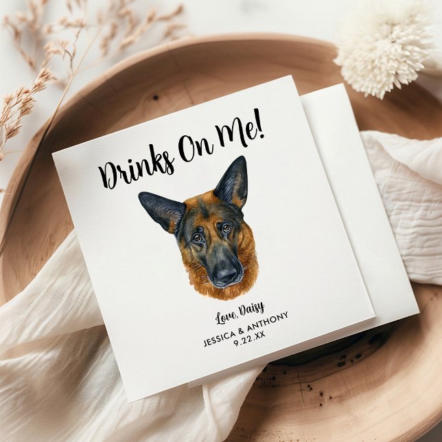 Dog Wedding Cocktail Napkins (Creator Uploaded)
