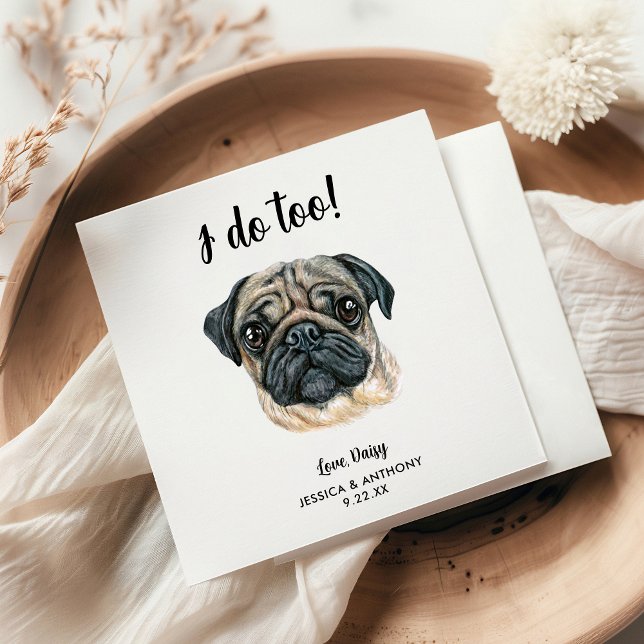 Dog Wedding Cocktail Napkins (Creator Uploaded)