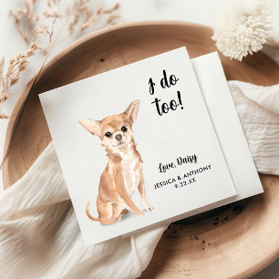 Dog Wedding Cocktail Napkins