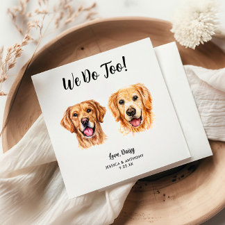 Dog Wedding Cocktail Napkins