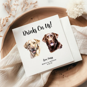 Dog Wedding Cocktail Napkins