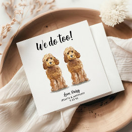 Dog Wedding Cocktail Napkins