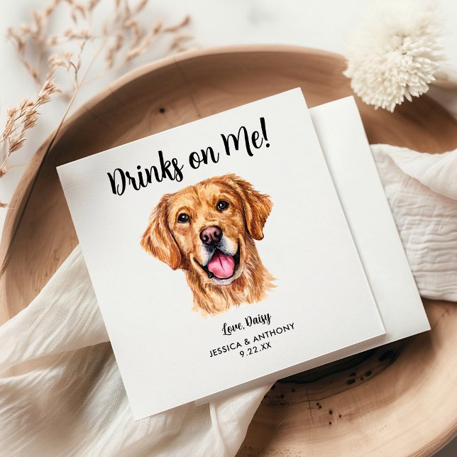 Dog Wedding Cocktail Napkins (Dog Wedding Cocktail Napkins)