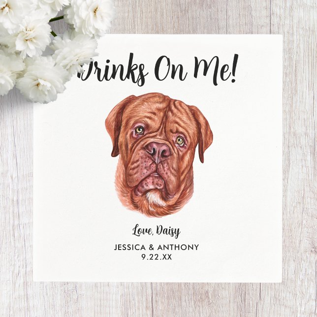 Dog Wedding Cocktail Napkins (Creator Uploaded)