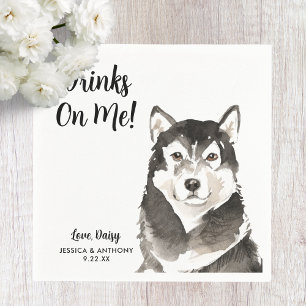 Dog Wedding Cocktail Napkins