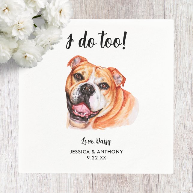 Dog Wedding Cocktail Napkins (Creator Uploaded)