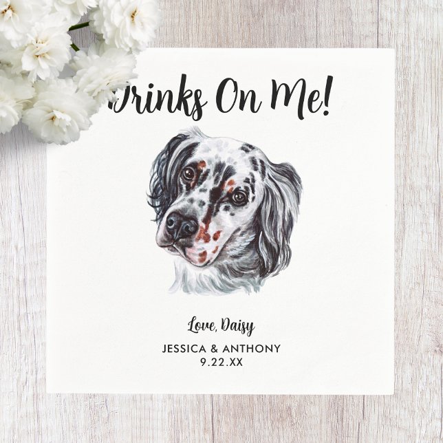 Dog Wedding Cocktail Napkins (Creator Uploaded)