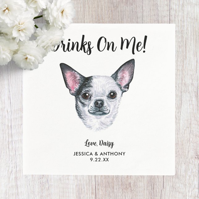 Dog Wedding Cocktail Napkins (Creator Uploaded)