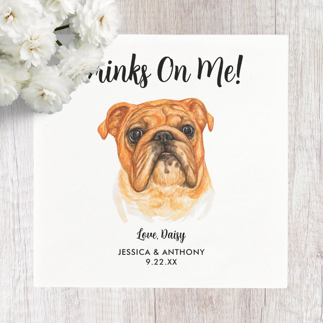 Dog Wedding Cocktail Napkins (Creator Uploaded)