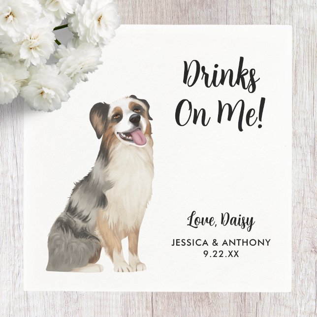 Dog Wedding Cocktail Napkins (Creator Uploaded)