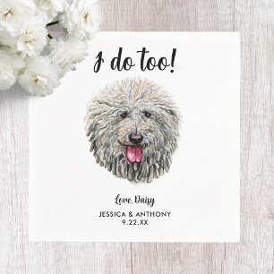 Dog Wedding Cocktail Napkins