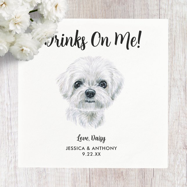 Dog Wedding Cocktail Napkins (Creator Uploaded)