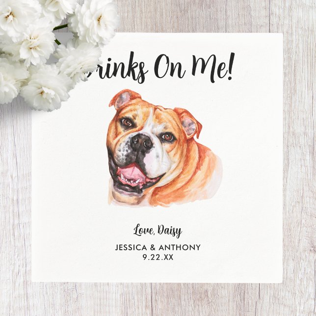 Dog Wedding Cocktail Napkins (Creator Uploaded)