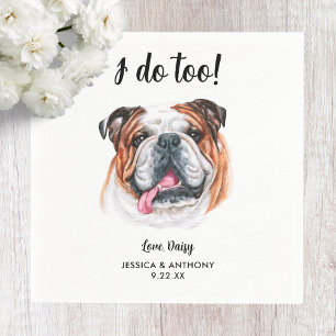 Dog Wedding Cocktail Napkins