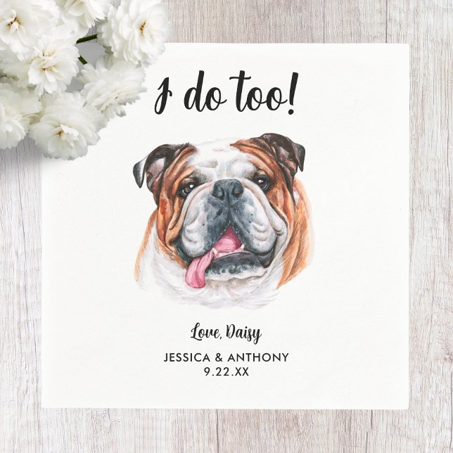 Dog Wedding Cocktail Napkins (Creator Uploaded)