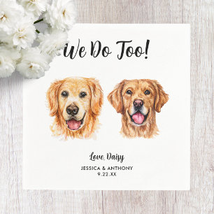 Dog Wedding Cocktail Napkins