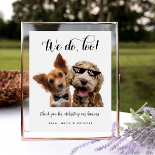 Dog Wedding Favour Biscuit Bar Pet Treat Wedding Pedestal Sign
