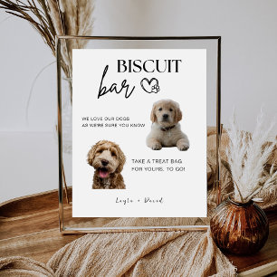 Dog Wedding Favour Biscuit Bar Pet Treat Wedding Pedestal Sign