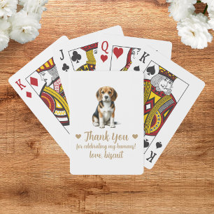 Dog Wedding Favour Playing Cards