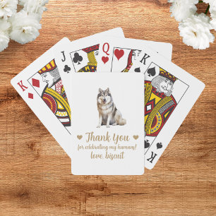Dog Wedding Favour Playing Cards