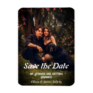 Dog Wedding Photo Save the Date Magnet