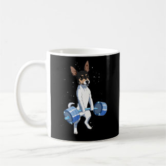 Dog Weightlifting Rat Terrier Coffee Mug