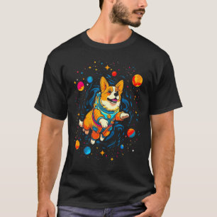 Dog Welsh Corgi Cosmos Planet T-Shirt