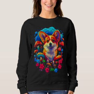 Dog Welsh Corgi Mushroom Sweatshirt