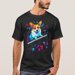 Dog Welsh Corgi Piano T-Shirt