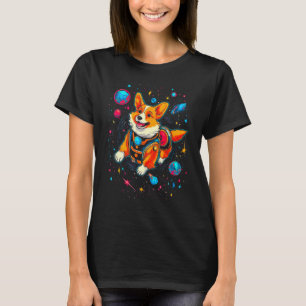 Dog Welsh Corgi Planet Space T-Shirt