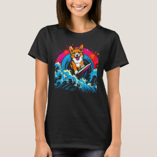 Dog Welsh Corgi Surf T-Shirt