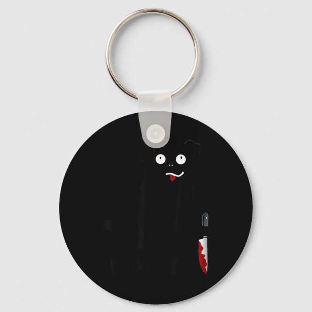 Dog What_ Funny Black Pug Tee Murderous Pug With Key Ring (Front)