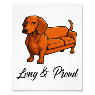 Dog Wiener Couch Long And Proud Photo Print