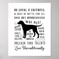 Dog Wisdom Inspirational Pet Canvas House Rules