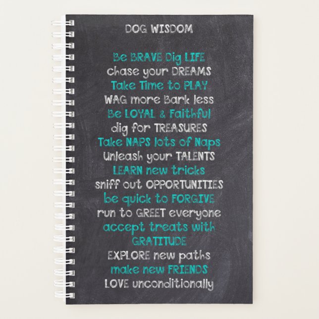 Dog Wisdom - Inspirational Planner (Front)