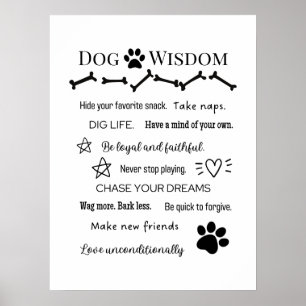 Dog Wisdom Poster