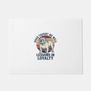 Dog Wisdom Shirt Vintage Bulldog Lesson Graphic_1 Doormat