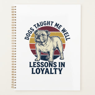 Dog Wisdom Shirt Vintage Bulldog Lesson Graphic_1 Planner