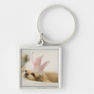 Dog with a crown key ring