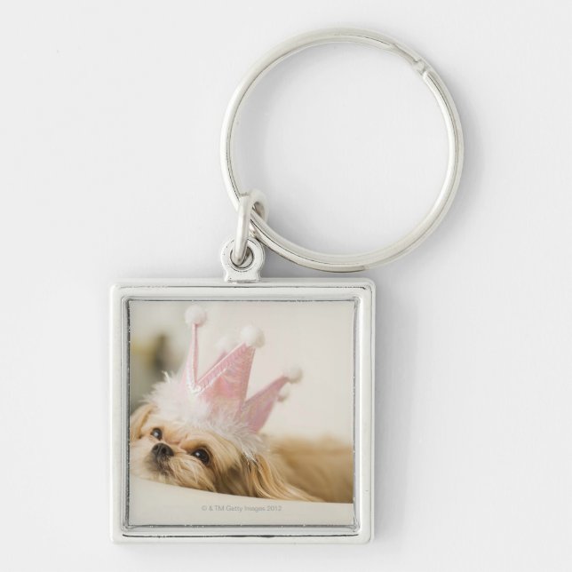 Dog with a crown key ring (Front)