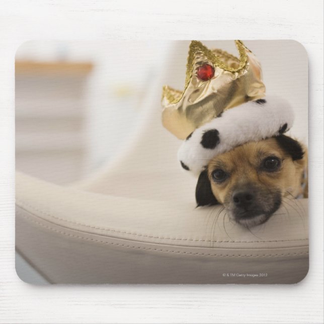 Dog with a crown mouse pad (Front)
