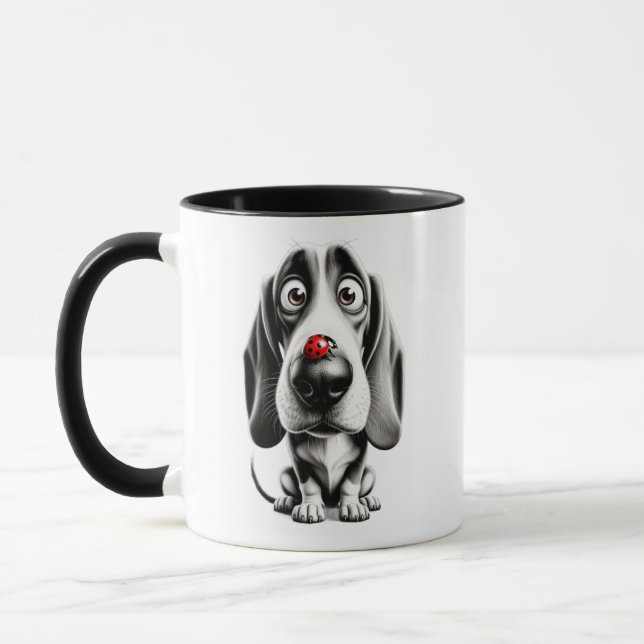 Dog with a ladybug mug (Left)