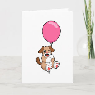 Dog with Balloon Card