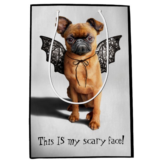 Dog With Bat Wings Medium Gift Bag (Front)
