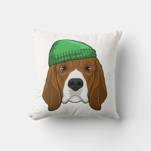 Dog with Beanie Cushion