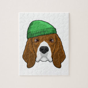 Dog with Beanie Jigsaw Puzzle