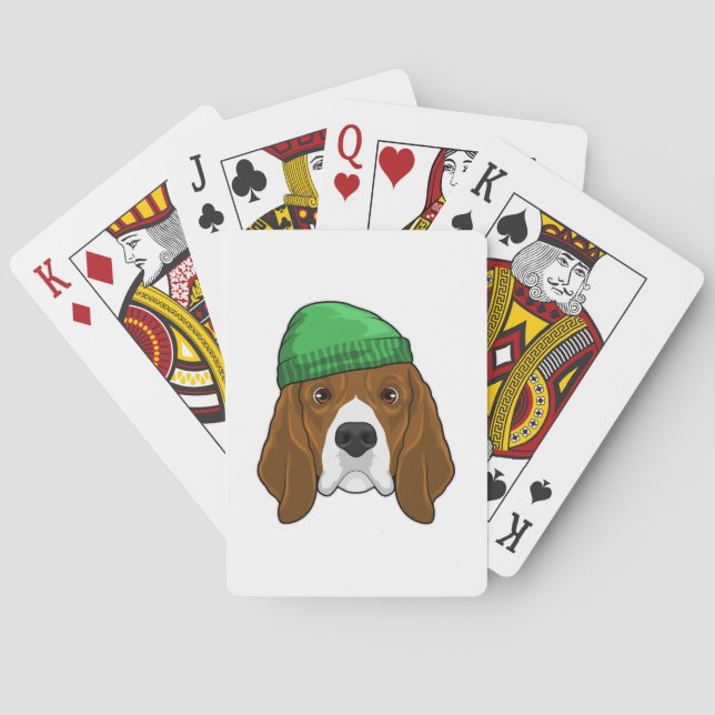 Dog with Beanie Playing Cards (Back)