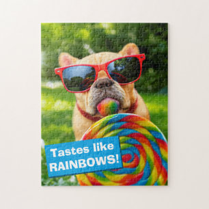 Dog With Big Lollipop Jigsaw Puzzle
